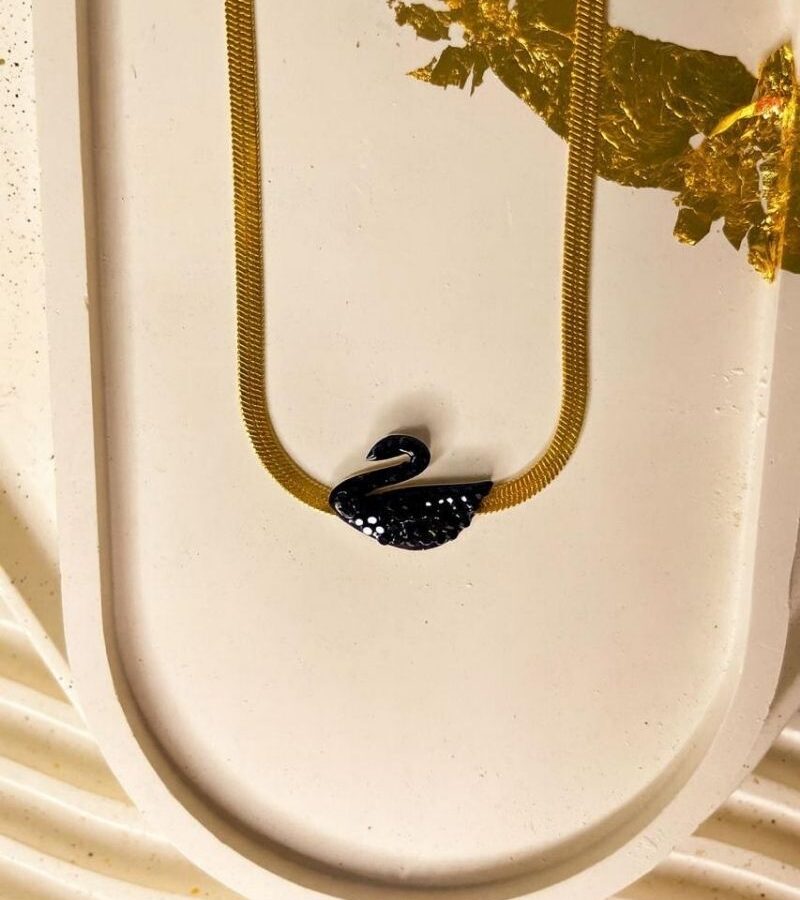 Black Swan Pendant Necklace