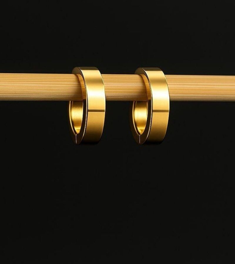 Classic Polished Gold Huggie Hoops