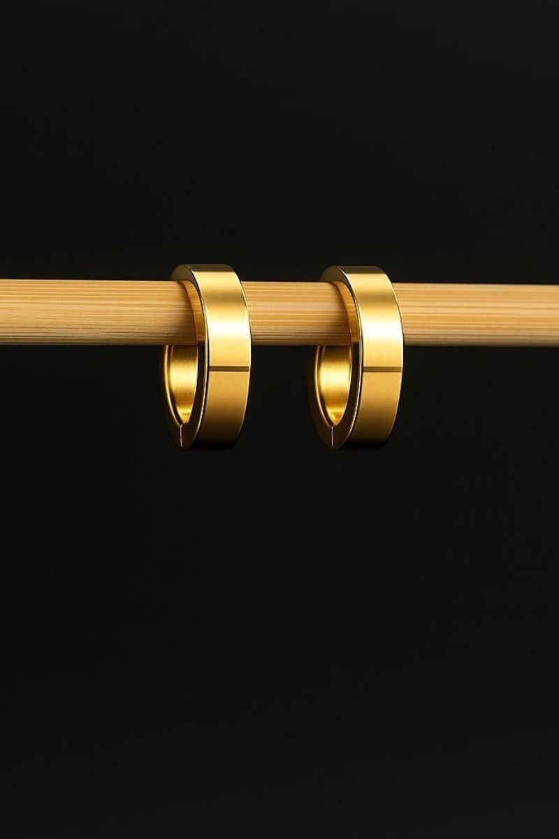 Classic Polished Gold Huggie Hoops Classic Polished Gold Huggie Hoops