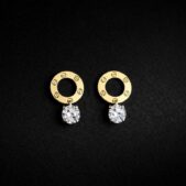 Crystal Halo Drop Earrings