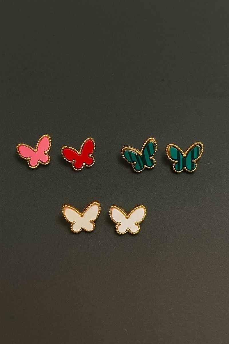 Enamel Butterfly Stud Earrings Set Enamel Butterfly Stud Earrings Set