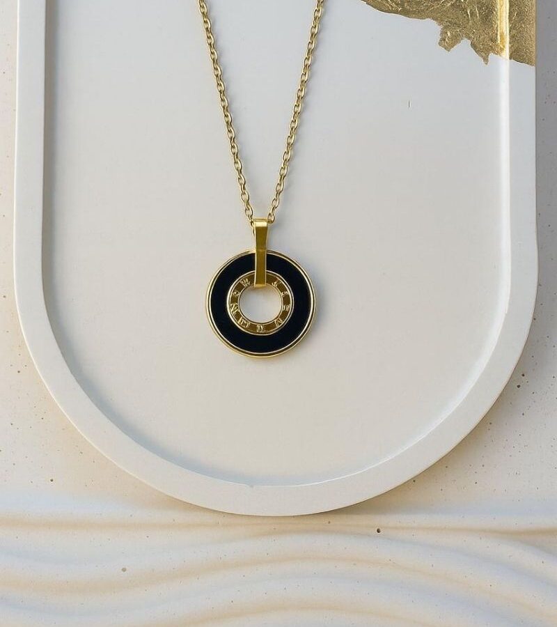 Midnight Halo Pendant Necklace