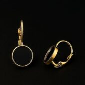 Minimal Circle Drop Hoop Earrings X2