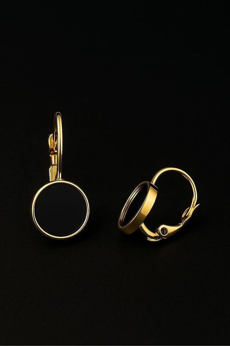 Minimal Circle Drop Hoop Earrings X2 Minimal Circle Drop Hoop Earrings X2