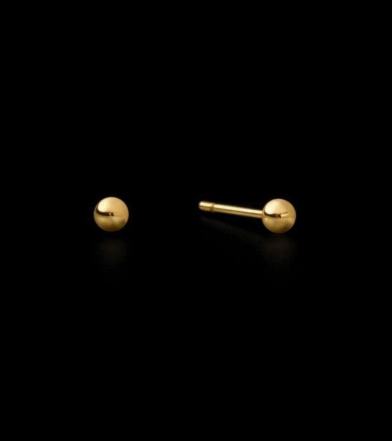 Minimal Gold Ball Stud Earrings