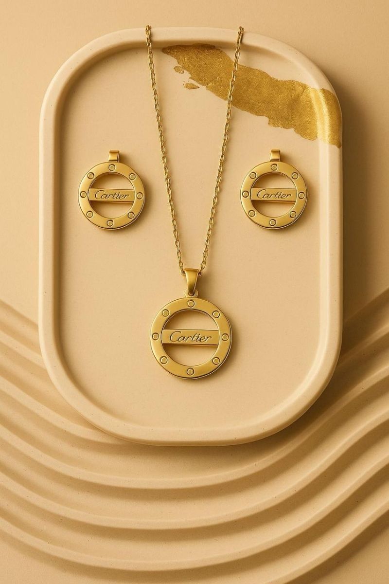 Roman Circle Necklace and Earrings Set Roman Circle Necklace and Earrings Set