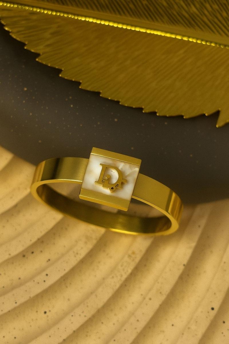Celeste Square Emblem Bangle Main Celeste Square Emblem Bangle Main