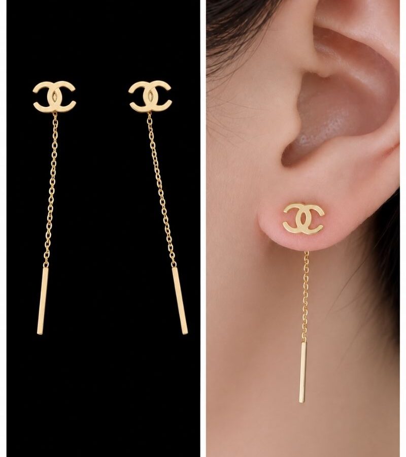 Monogram Grace Threader Earrings