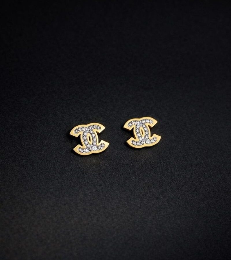 Monogram Pavé Stud Earrings