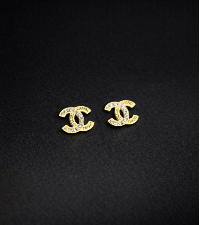 Monogram Signature Crystal Stud Earrings