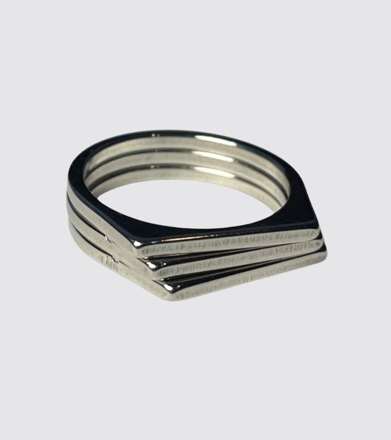Vera Triple Chevron Ring Silver